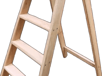 Detalle de los peldaños planos y el refuerzo de apertura